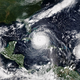 Hurricanes Harvey, Irma, and Maria in 2017.